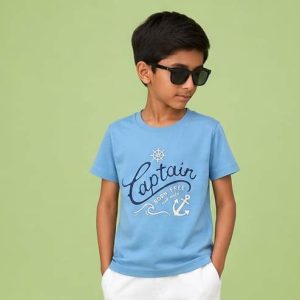 SKY BLUE CAPTAIN BORN FREE T-SHIRT